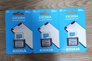 ★新品3個★ Kioxia UHS-I U1 100MB/S Class10 マイクロsdカード microSDXC 64GB