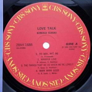 笠井紀美子「Love Talk(ラヴ・トーク)」LP（12インチ）/CBS/Sony(28AH 1688)/ジャズの画像2