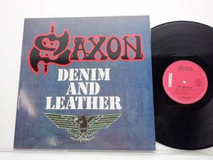 【帯付】Saxon「Denim And Leather」LP（12インチ）/Carrere(P-11113G)/洋楽ロック