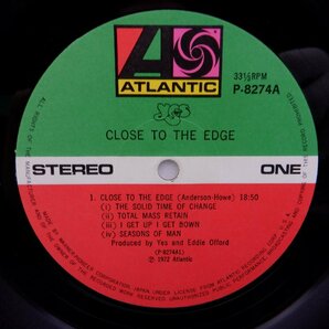 Yes(イエス)「Close To The Edge(危機)」LP（12インチ）/Atlantic Records(P-8274A)/ロックの画像2