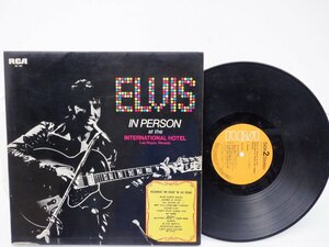 Elvis /Elvis Presley「Elvis In Person At The International Hotel Las Vegas Nevada」LP（12インチ）/RCA(SX-60)/洋楽ロック