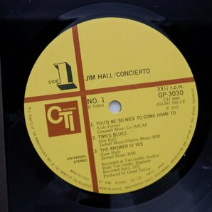 Jim Hall(ジム・ホール)「Concierto」LP（12インチ）/CTI Records(GP 3030)/ジャズの画像2