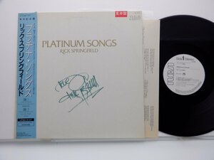 【見本盤】Rick Springfield「Platinum Songs」LP（12インチ）/RCA(RPL-3043)/洋楽ロック