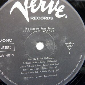 The Modern Jazz Sextet「The Modern Jazz Sextet」LP（12インチ）/Verve Records(MV 4019)/ジャズの画像2