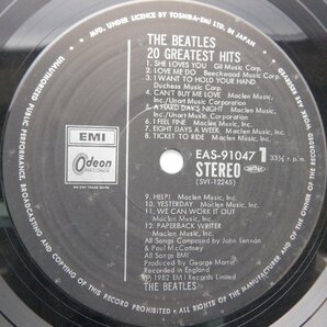 The Beatles(ビートルズ)「20 Greatest Hits(20グレイテスト・ヒッツ)」LP（12インチ）/Odeon(EAS-91047)/洋楽ロックの画像2