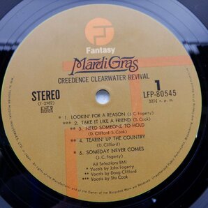 【国内盤】Creedence Clearwater Revival(クリーデンス・クリアウォーター・リバイバル)「Mardi Gras」LP/Fantasy(LFP-80545)の画像2