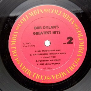 Bob Dylan「Bob Dylan's Greatest Hits」LP（12インチ）/Columbia(JC 9463)/洋楽ロックの画像2