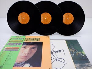 【直筆サイン入り】【3LP・帯・写真集・シール付】西城秀樹「デビュー五周年記念 西城秀樹 5年の歩み」LP(RVL-6001-3)