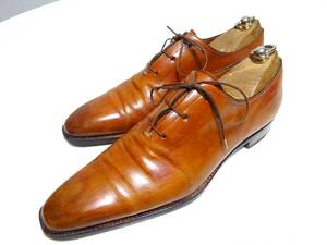 Santoni　サントーニ　ホールカットシューズ　レザーシューズ　ビジネスシューズ　ワンピース　メンズ　イタリア製　8.5E　27cm-27.5cm位　