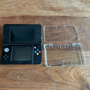 New Nintendo 3DS black body on screen. one part . fluid leak equipped 