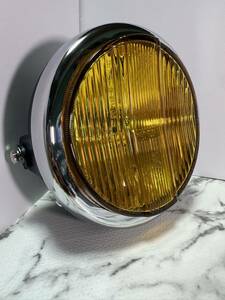  that time thing rare out of print beautiful goods /BOSCH made atypical dent yellow color lens head light / Bosch head light / search Cibie CIBIE/ Marshall /IPF/ Monkey wide stem 