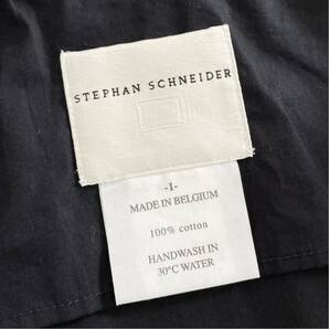 Ee6《美品》ベルギー製 STEPHAN SCHNEIDER ステファン シュナイダー ステンカラーコート スプリングコート 異素材フード付き 1 M相当の画像7