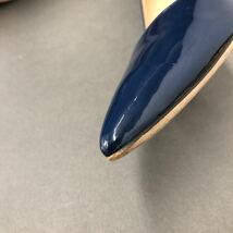 Ee14 イタリア製 MANOLO BLAHNIK マノロブラニク ポインテッドトゥ ハイヒール パンプス エナメル 37/24cm 光沢ブルー レディース 女性用_画像10