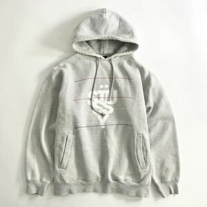 Ie16 Stussy ステューシー スウェットパーカー プルオーバー フロントロゴプリント 長袖 フーディ Sサイズ グレー メンズ 紳士服