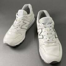 Fe19 USA製 new balance ニューバランス M996MUB レザースニーカー ローカットスニーカー カジュアルシューズ 27cm ホワイト メンズ 紳士靴_画像4