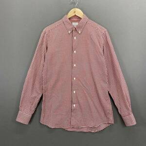 Ec21 Paul Smith ポールスミス ボタンダウンシャツ 長袖チェックシャツ Lサイズ コットン100% 赤チェック メンズ 紳士服