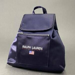 He23 POLO SPORT RALPH LAUREN ポロスポーツ ラルフローレン リュックサック ロゴプリント デイバッグ ネイビー レディース リュック