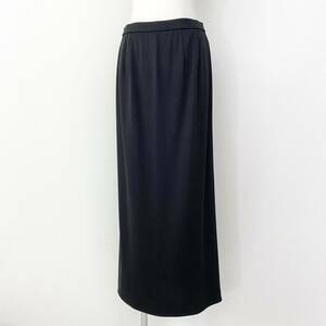 Ae31《美品》大きいサイズ LEONARD FASHION レオナール ロングスカート ストレート カンカン素材◯ ウエスト76 日本製 レディース 女性服