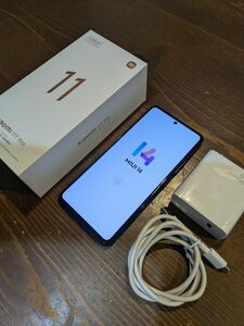 美品★Xiaomi 11T Pro メテオライトグレー 8GB RAM 128GB ROM 120W急速充電器付属