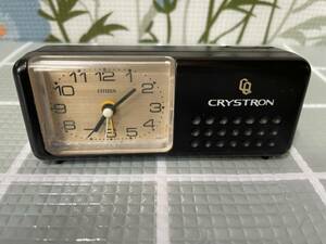 昭和　レトロ　CITIZEN quartz CRYSTRON　コンパクト　置き時計　02000-PB651