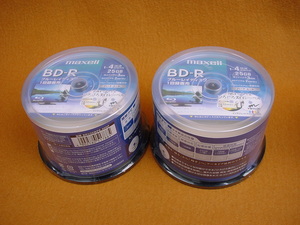 100 sheets mak cell video recording for BD-R*25GB Blue-ray disk * spindle case *BRV25WPE.50SP