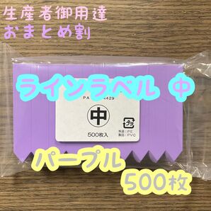 ラインラベル 中 パープル 500枚 園芸カラーラベル 多肉植物 エケベリア
