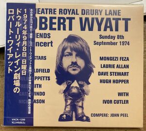 1974年9月8日 日曜日 ドゥルーリィ・レイン劇場のロバート・ワイアット 【未開封新品CD】 デジパック ROBERT WYATT VACK-1299