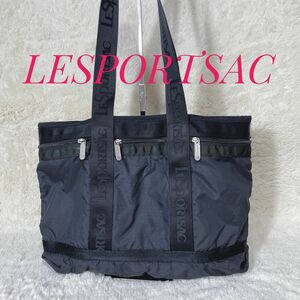 LESPORTSAC レスポートサック　トートバッグ　黒　ナイロン　大容量　A4サイズ