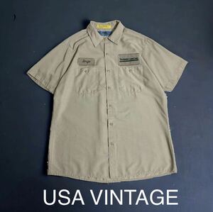 アメリカ購入 VINTAGE ワークシャツ 半袖 シャツ WORK SHIRTS ビンテージ 輸入 古着 ワークウェア USA 実物 CINTAS アメカジ