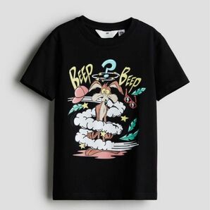 h&m ワーナーブラザーズキャラクターTシャツ