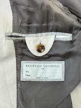 ブルネロクチネリ コットン スーツ ベージュ 44 Brunello Cucinelli セットアップ ジャケット パンツ 上下 綿_画像6