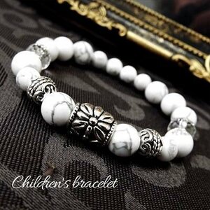  natural stone Power Stone bracele Kids child accessory white turquoise crystal BK1-19