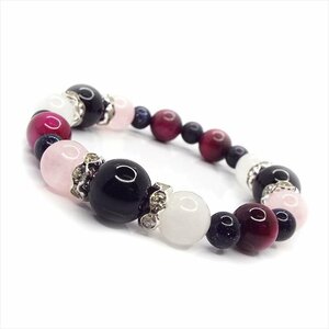  natural stone Power Stone bracele onyx pink Tiger I rose Jade Kids child smaller lady's BK1-24