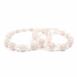  natural stone Power Stone bracele rose quartz pair set parent . Kids mama ... accessory BK1-10-3