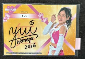 BBM チアリーダー　舞　2016 YUI　HONEYS　ハニーズ　直筆　サインカード　60枚限定 福岡ソフトバンク