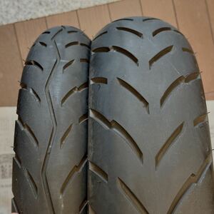 21年 DUNLOP D102A 90/80-17 130/70-17 走行1000キロ 前後セット 送料無料 GSX 125 〜250cc ダンロップ バイク タイヤ