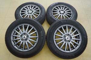 【中古 SET】195/65R15 ミシュラン X-ICE3+ ザイン 5H100 6J+45 プリウス ウィッシュ インプレッサ