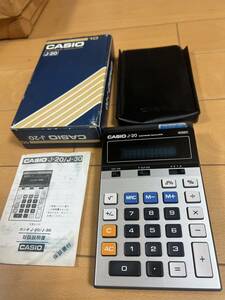 昭和レトロ カシオ 電卓 光電管 CASIO J-20 蛍光管 箱 説明書 ビニールカバー 完品 美品