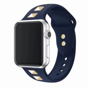 【早い者勝ち！】Apple Watchバンド ブルー38/40/41mm 金　 スマートウォッチ ベルト Apple Watch