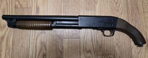 KTW イサカ ソードオフ エアコキ 1~6発発射可能 フェイクウッド