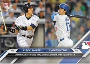 キープ必須■TOPPS NOW 2024 大谷翔平 松井秀喜に並ぶ日本人最多タイ MLB通算175号 記念カード card #70　ゆうパケットポストmini可能 G