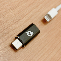 iPhoneのライトニングケーブル → USB Type C 端子 に変換する アダプター ｘ5 【ブラック】_画像5