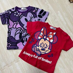 オリエンタルランド　ディズニーランド　ミニーTシャツ　90 半袖 キッズ 春夏 半袖Tシャツ