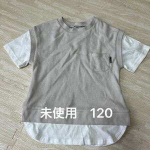 半袖 Tシャツ 120 コットン　綿100 重ね着風 カットソー