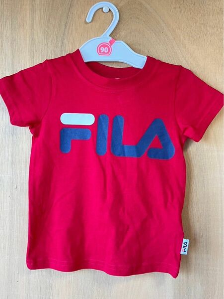 西松屋 赤色 赤地 FILA フィラ ベビー 90cm 男の子 保育園着 Tシャツ 半袖Tシャツ トップス 薄手 