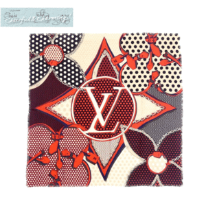 S rank LOUIS VUITTON shawl monogram Denim mono dotsu silk wool M70795 domestic buy 