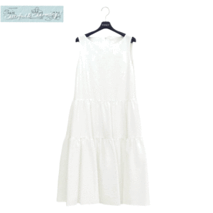 FOXEY NEWYORK ドレス ワンピース メリア 38 ホワイト ポリエステル '23年商品 43852