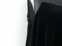 Velour Noir by FOXEY NEWYORK ワンピース ドレス 42 ベルベットブラック ベロア×シフォン 32162 B＋_画像3