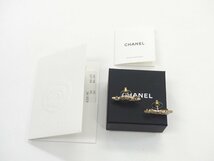 CHANEL ピアス ゴールド ラインストーン ココマーク スター 23C 国内購入 AB9819_画像4