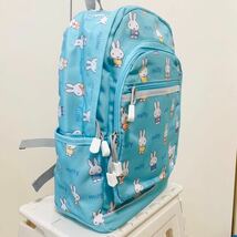 新品 新作 ミッフィー総柄ポリ デイパックmiffy リュック 15L うさぎ バック　ブルー_画像3